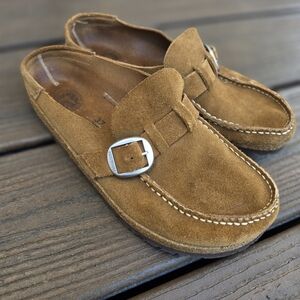 Birkenstock Buckley Suede Tea Clogs Mule Slip-On Sandals Womens Size 37 US 6